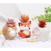 กระถางดอกไม้เซรามิกสไตล์นอร์ดิกรูปสัตว์การ์ตูน เซ็ต 3 ชิ้น